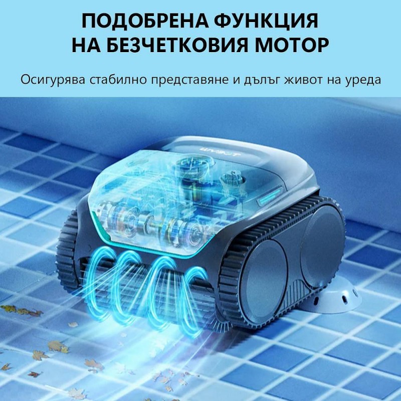 Безкабелен робот за басейни Wybot C2, Двойна филтрация